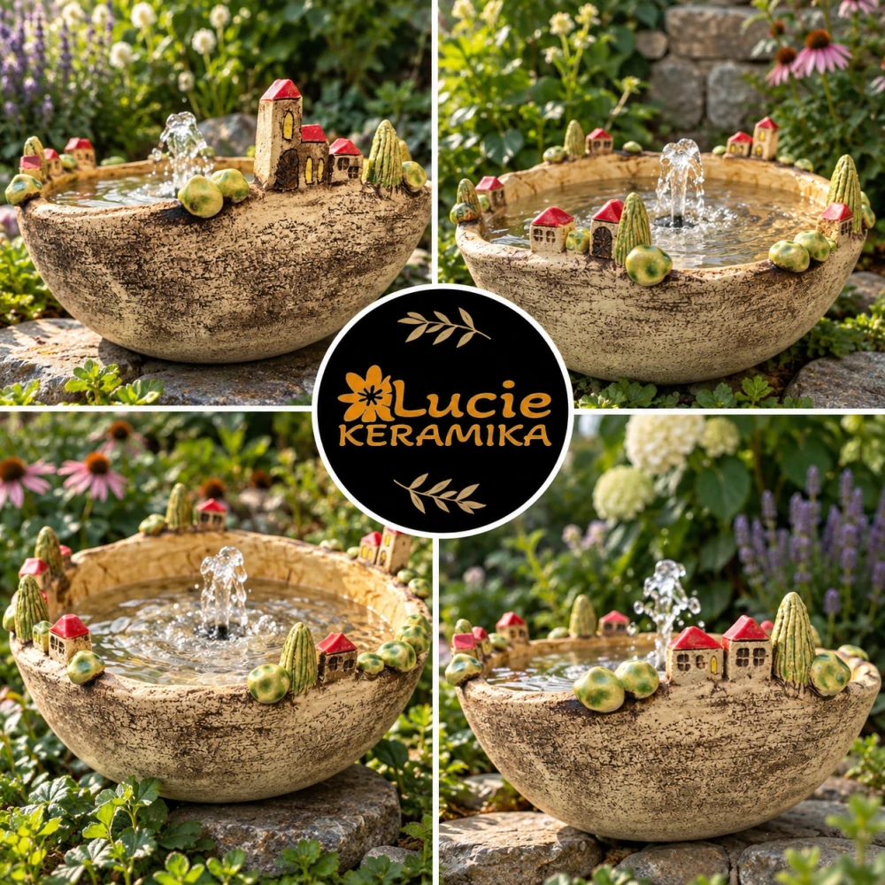 Pítko s vesničkou 30 cm