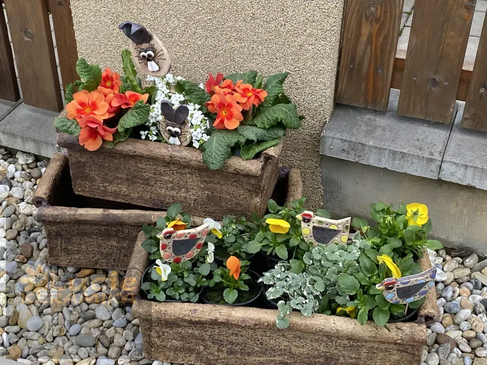 Truhlík 45 cm z hrubého šamotu